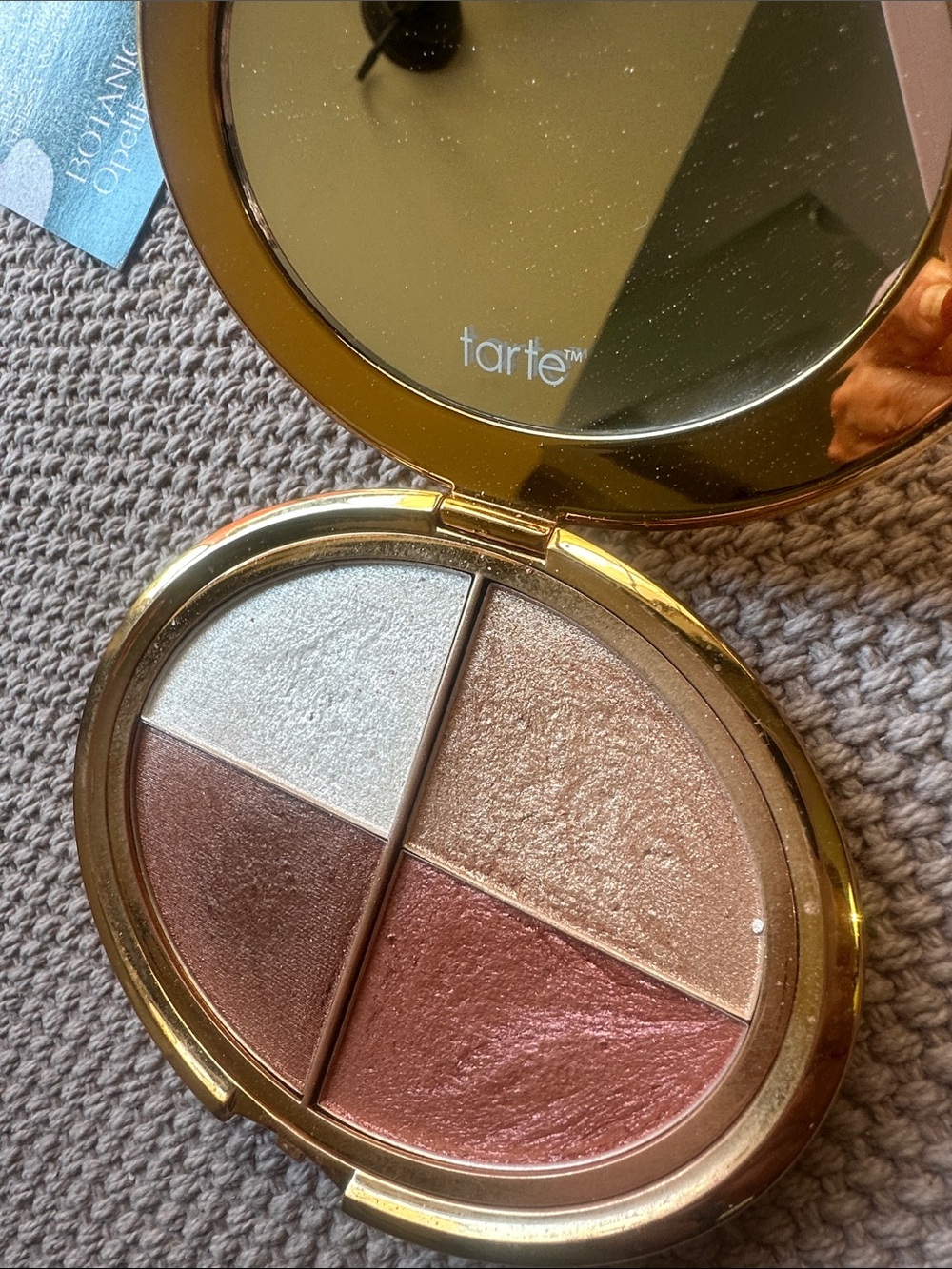 tarte Radiant Face Quad Highlighter — Champagne, Golden Bronze, Rose, Copper